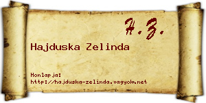 Hajduska Zelinda névjegykártya